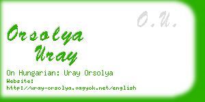 orsolya uray business card